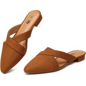 Women’s Mules Closed Pointed Toe Backless Loafer Shoes for Women